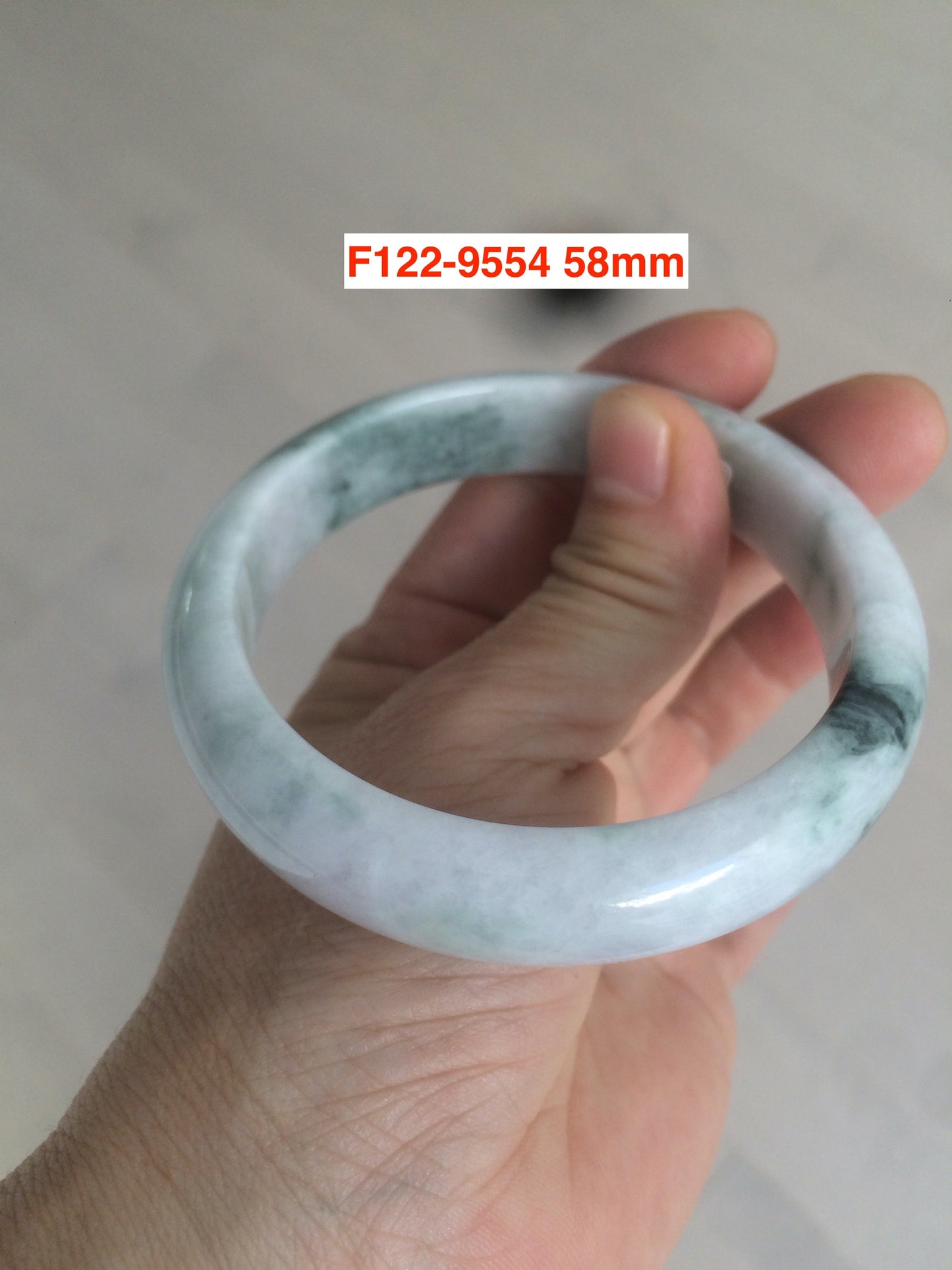 Sale! Certified type A 100% 55-61mm Natural green/white/purple Jadeite bangle group AG6