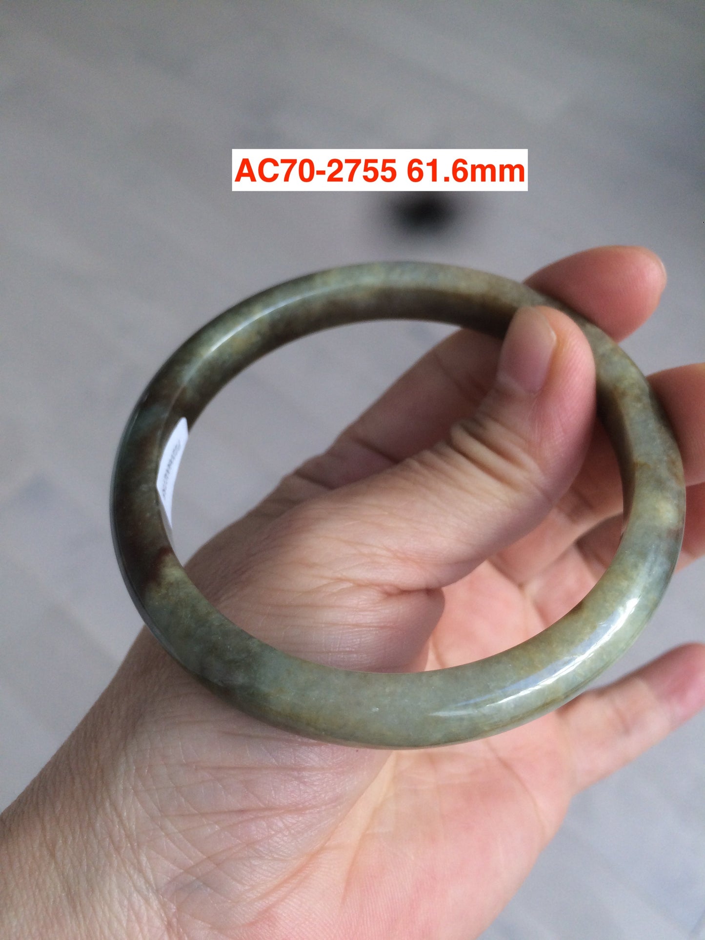 Sale! Certified type A 100% 55-61mm Natural green/white/purple Jadeite bangle group AG6