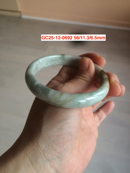 Sale! Certified type A 100% 55-61mm Natural green/white/purple Jadeite bangle group AG6