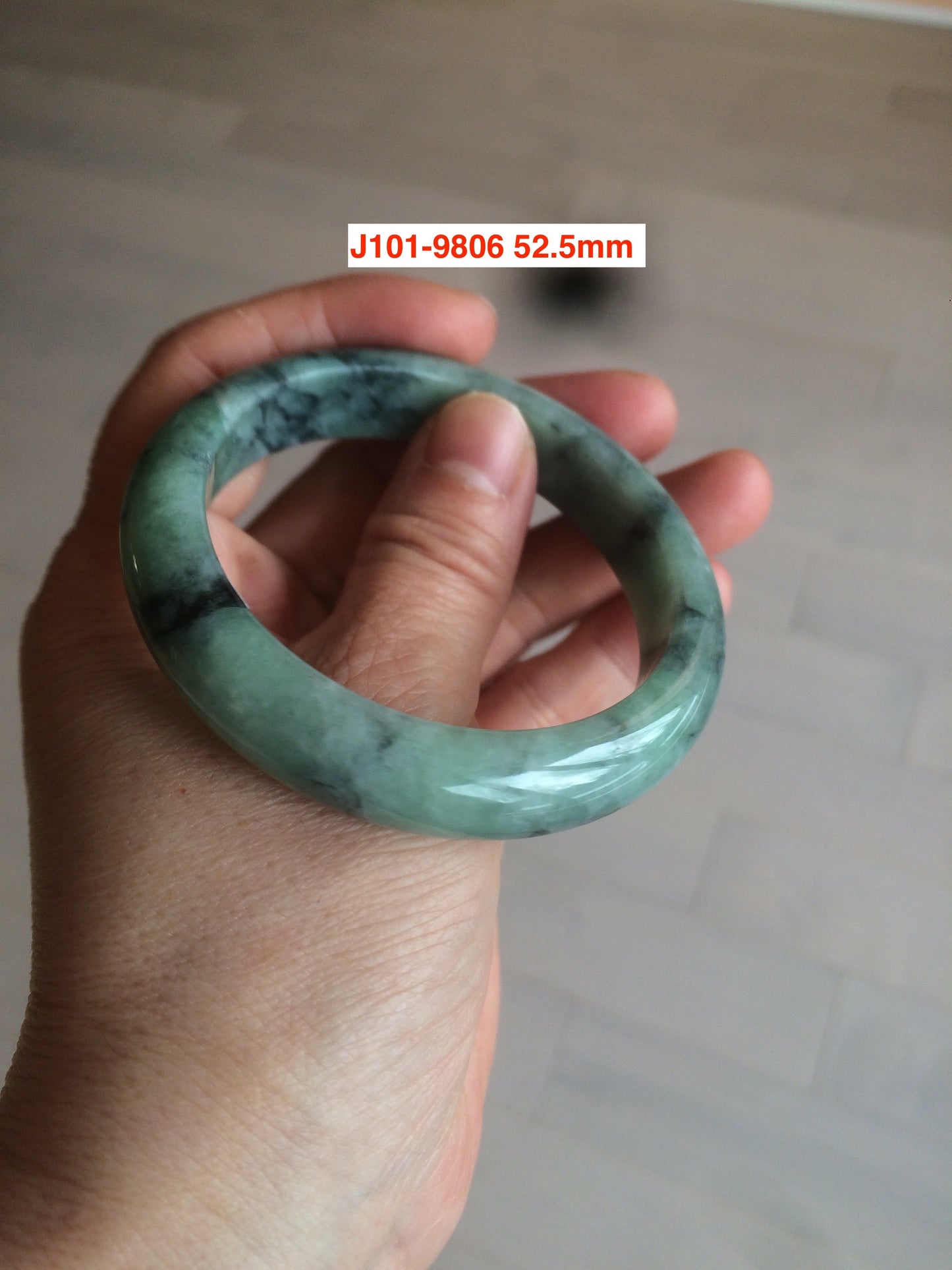 Sale! Certified type A 100% 55-61mm Natural green/white/purple Jadeite bangle group AG6