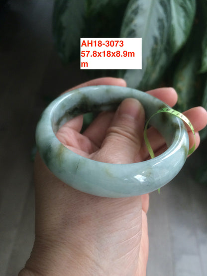 Sale! Certified type A 100% 55-61mm Natural green/white/purple Jadeite bangle group AG6