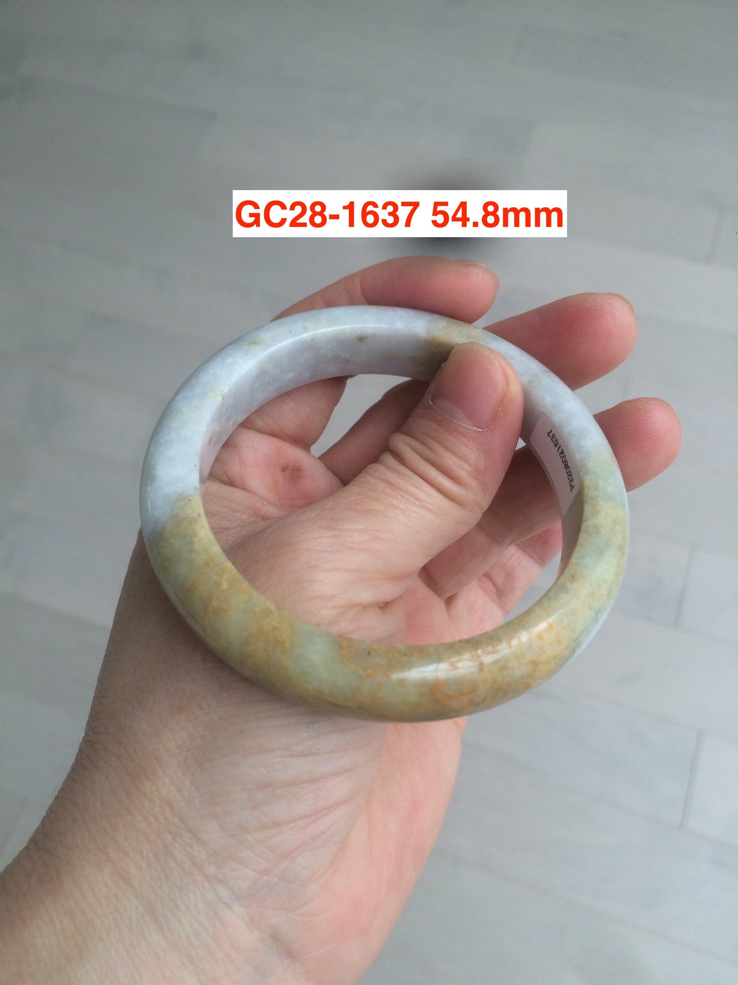 Sale! Certified type A 100% 55-61mm Natural green/white/purple Jadeite bangle group AG6