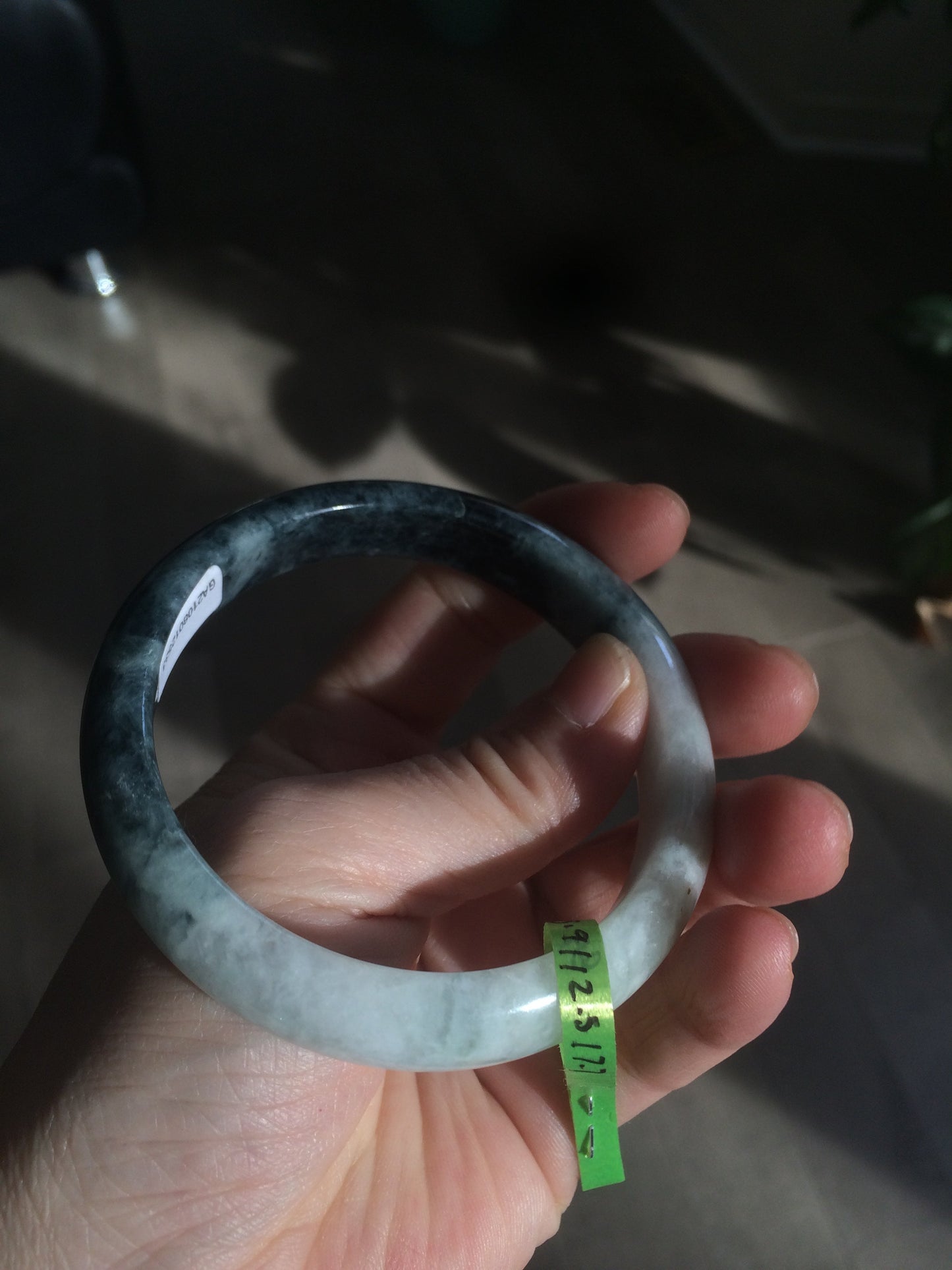 Sale! Certified type A 100% 55-61mm Natural green/white/purple Jadeite bangle group AG6
