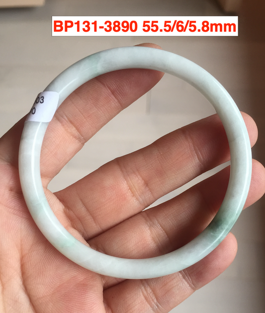 Type A 100% Natural dark green/white/black Jadeite Jade bangle (with defects) group 1