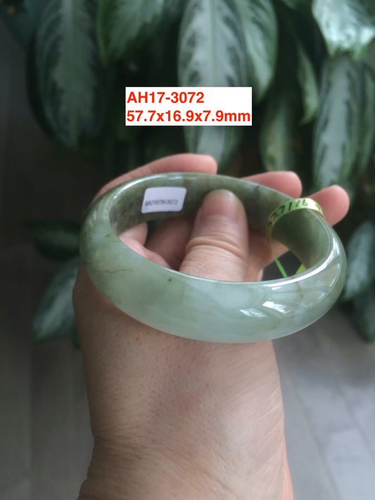 Sale! Certified type A 100% 55-61mm Natural green/white/purple Jadeite bangle group AG6