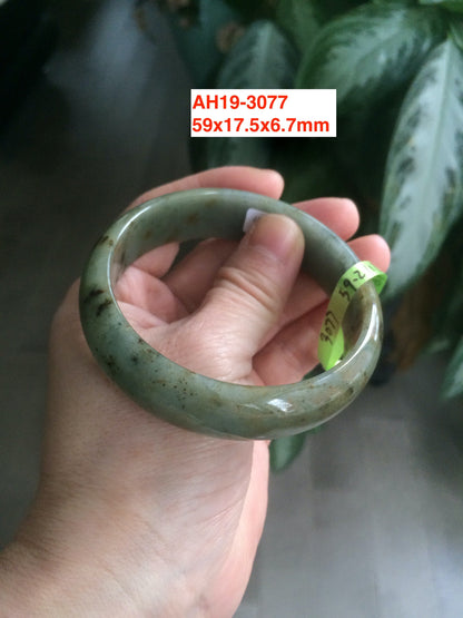 Sale! Certified type A 100% 55-61mm Natural green/white/purple Jadeite bangle group AG6