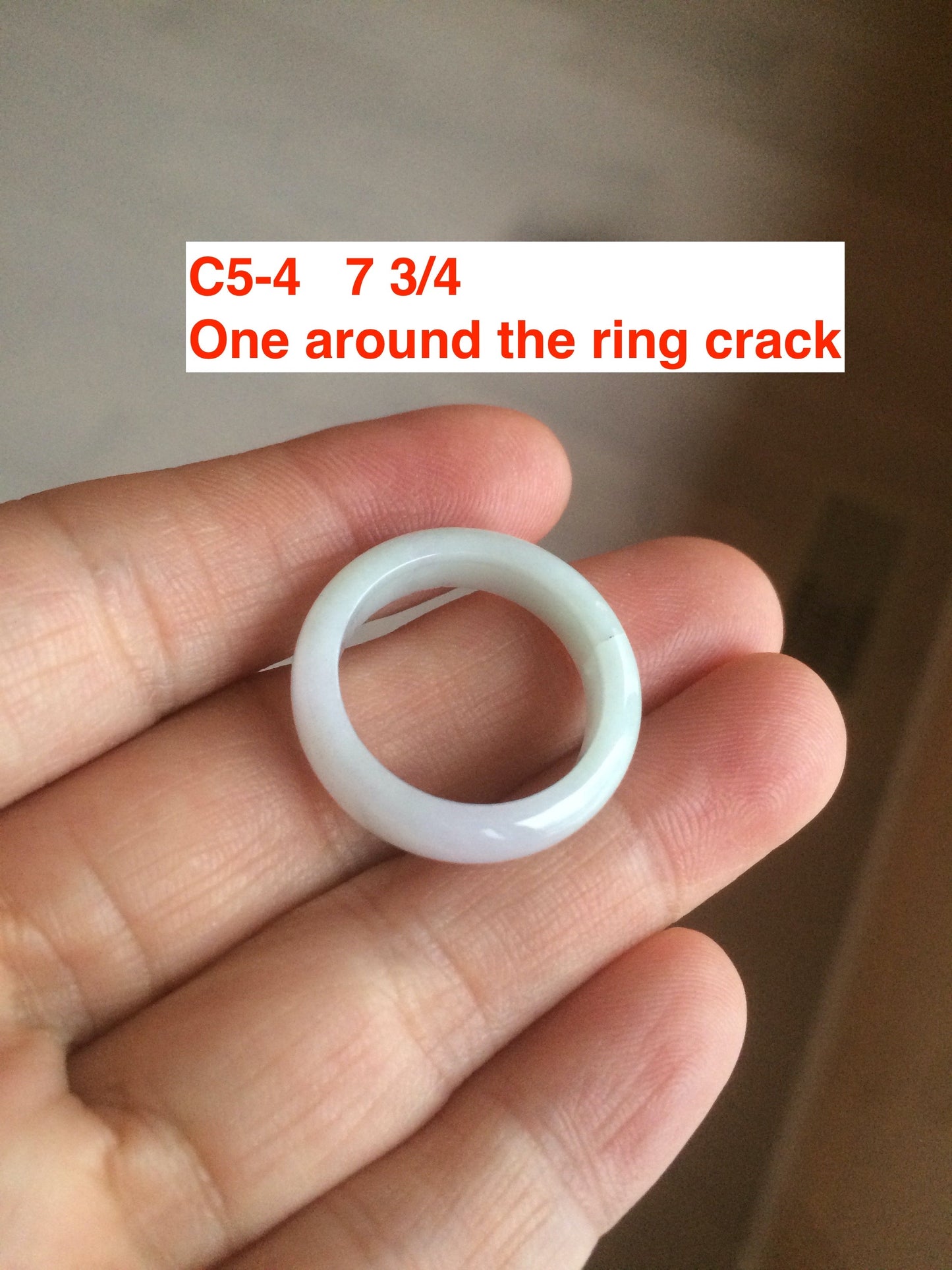 Size 3-10 1/4 100% natural type A gree/white/purple/yellow jadeite jade band ring C5 (Add on item! not sale individually)