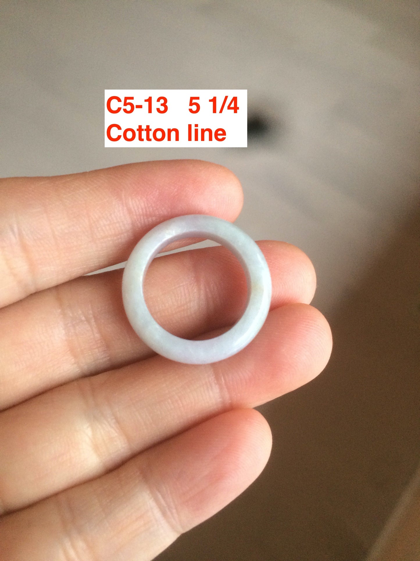 Size 3-10 1/4 100% natural type A gree/white/purple/yellow jadeite jade band ring C5 (Add on item! not sale individually)