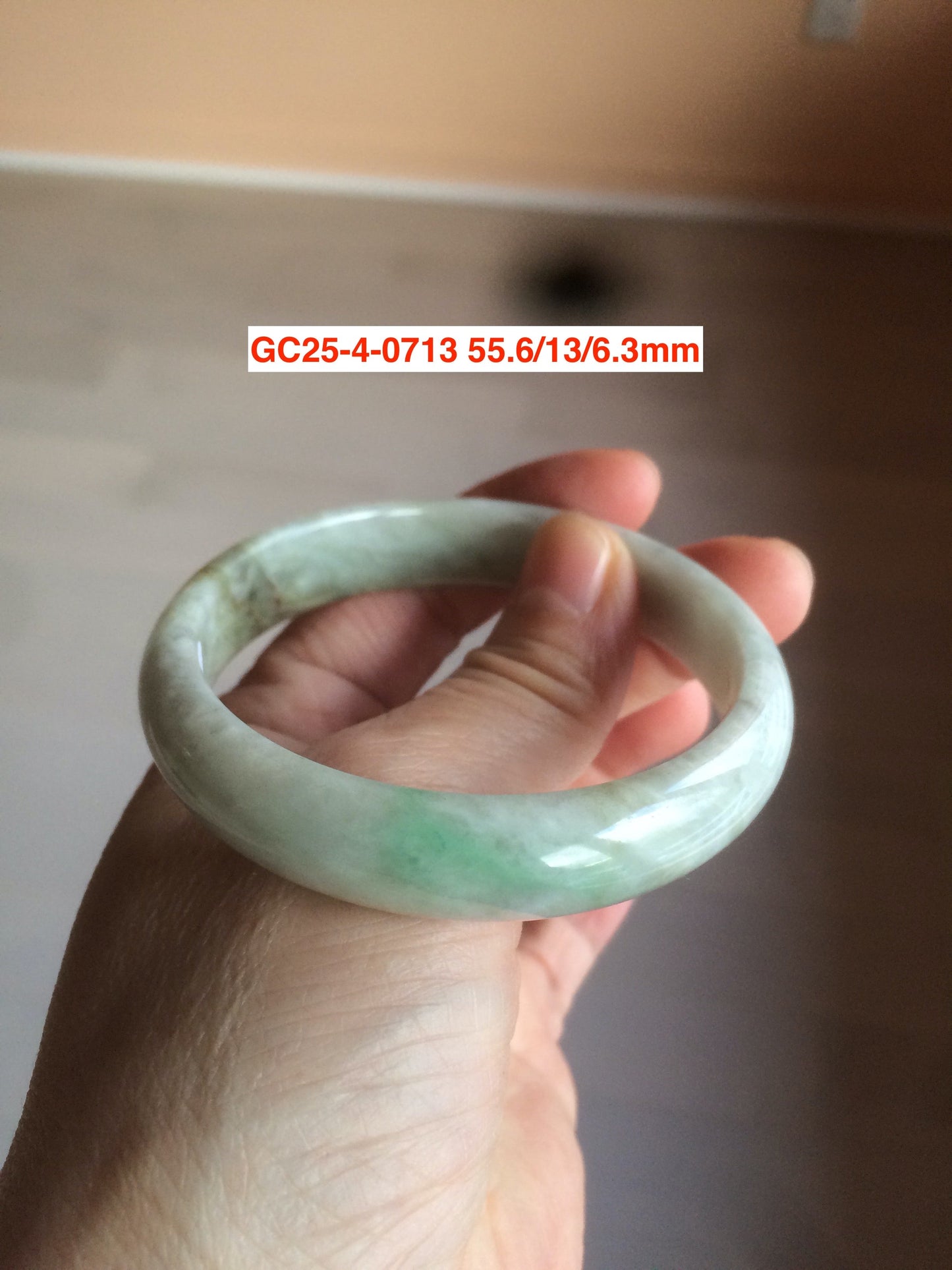 Sale! Certified type A 100% 55-61mm Natural green/white/purple Jadeite bangle group AG6