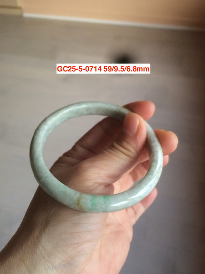 Sale! Certified type A 100% 55-61mm Natural green/white/purple Jadeite bangle group AG6