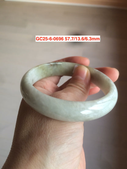 Sale! Certified type A 100% 55-61mm Natural green/white/purple Jadeite bangle group AG6