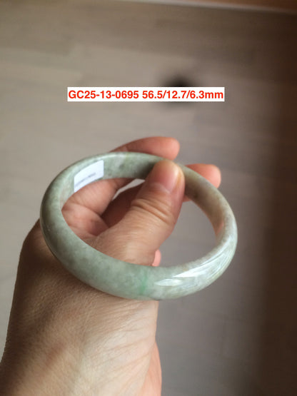 Sale! Certified type A 100% 55-61mm Natural green/white/purple Jadeite bangle group AG6
