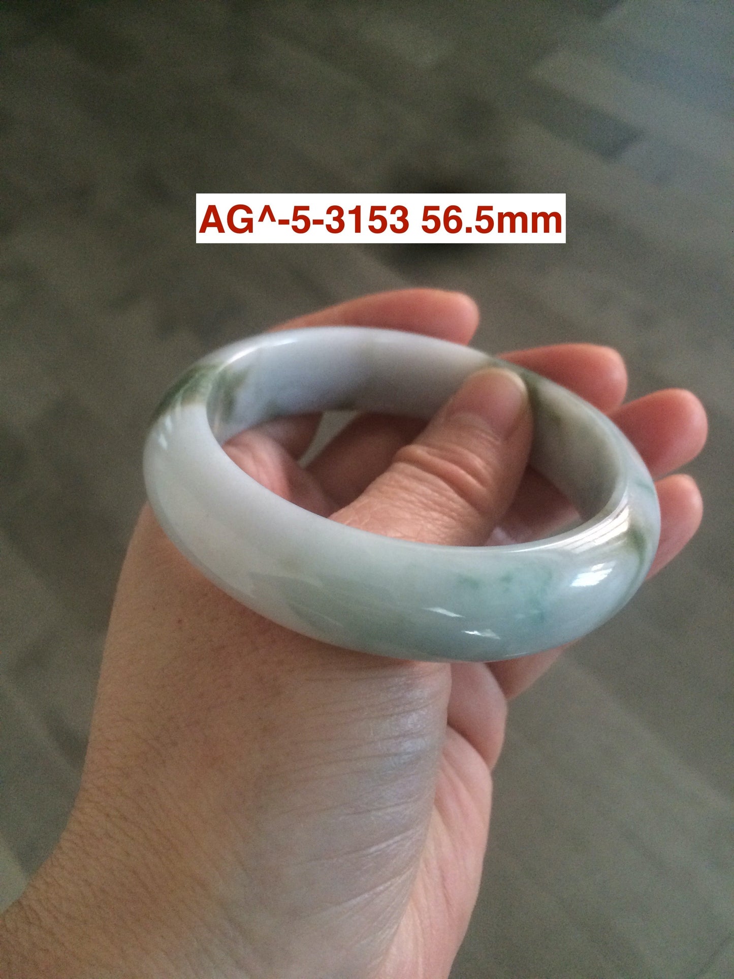 Sale! Certified type A 100% 55-61mm Natural green/white/purple Jadeite bangle group AG6